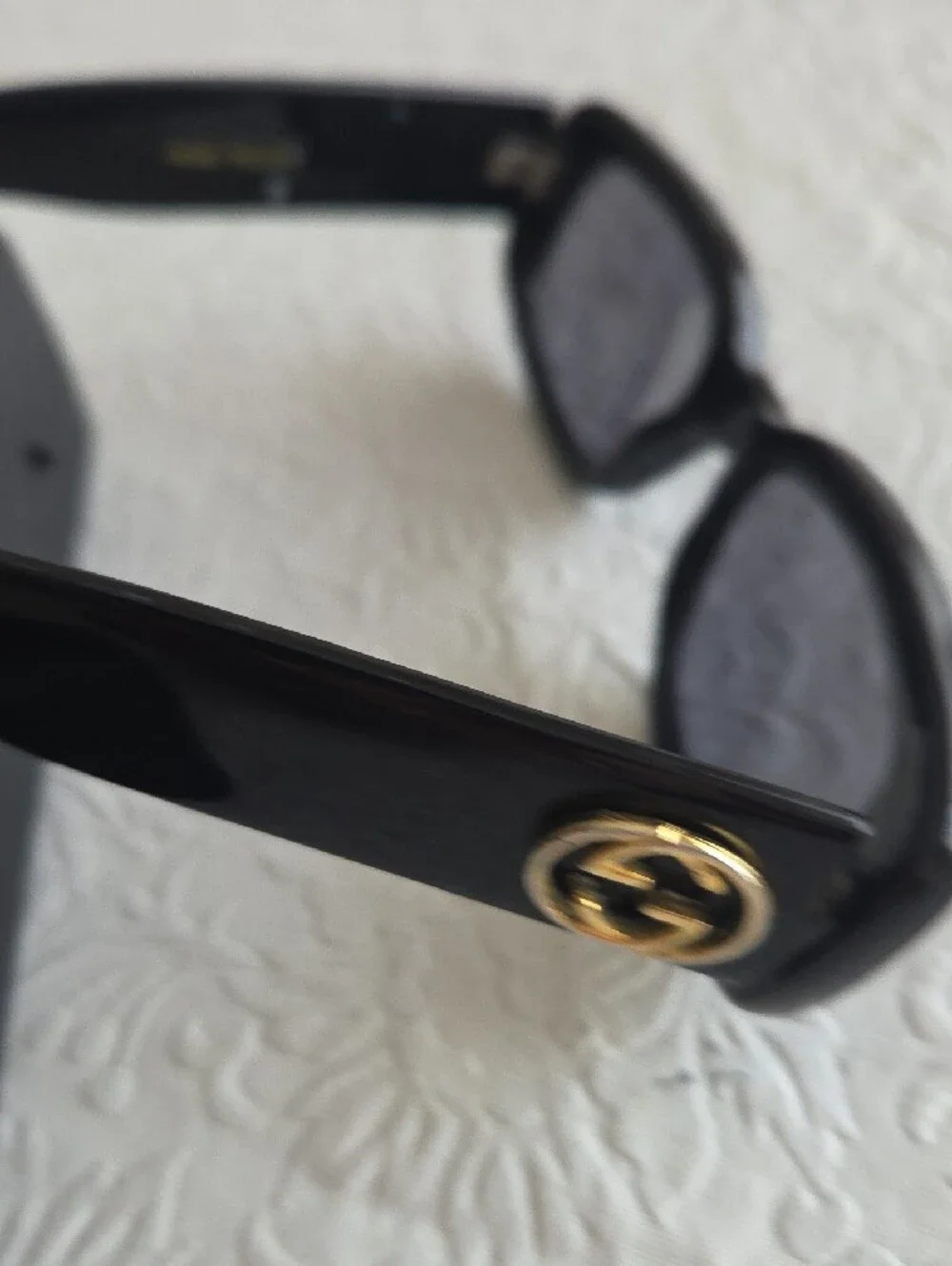 Black Rectangular Sunglasses with Dark Lenses